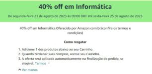 40% off em Informática