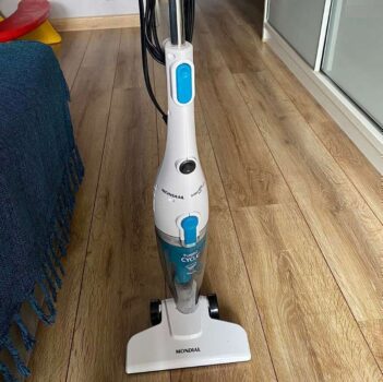 Aspirador de Pó Vertical Turbo Cycle, Mondial, Branco/Azul Petróleo, 800W, 110V - AP-34-BL