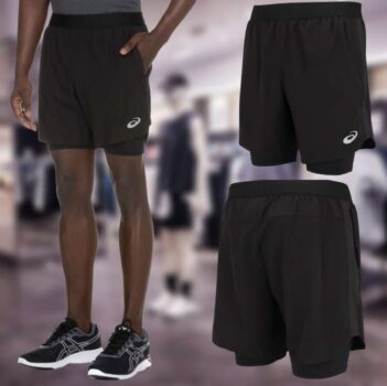 Bermuda ASICS Masculina 7" 2 Em 1 Mesh Lateral