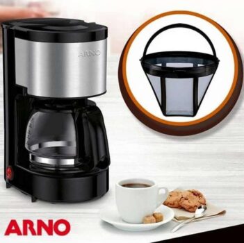 Cafeteira Elétrica Arno Perfectta Inox CFPI 12 Xícaras - Preta