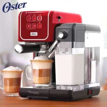 Cafeteira Expresso Oster PrimaLatte Xpert 1170W, 127V, Preto e Vermelho - BVSTEM6702R-017