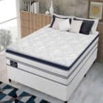 Cama Box Casal (Box + Colchão) Gazin de Mola - 59cm de Altura Diamond Blue