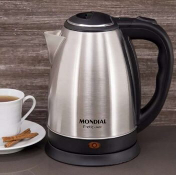 Chaleira Elétrica Pratic, Mondial, Preto/Inox, 1200W, 220V - CE-06