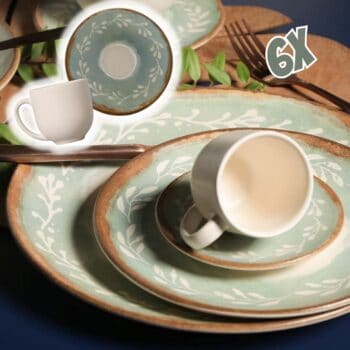 CONJUNTO C/ 6 XÍCARAS DE CAFÉ C/ PIRES COUP MEDITERRÂNEO 112ml
