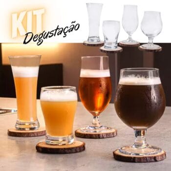 Conjunto Copo Degustação de Cerveja + Descaços P/Copo 8pc Tap, Haus Concept