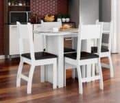 Conjunto Mesa de Jantar 4 Lugares Milano - Poliman Móveis