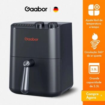 Fritadeira Elétrica Air Fryer Gaabor GA-M4D02A 1200W 3,5L Sem Óleo Grafite - 110v