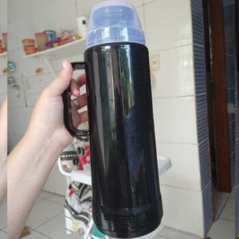 Garrafa Térmica, Mor, Use Flip, Preta, 1 Litro