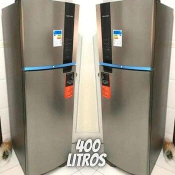 Geladeira Brastemp Frost Free Duplex 400 litros cor Inox com Freeze Control - BRM54JK