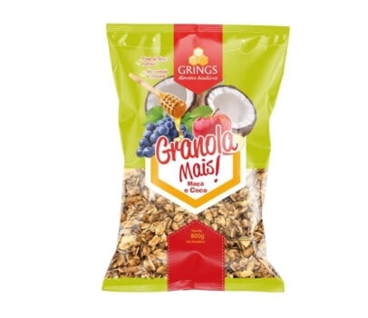 Granola Mais 800g Maça e coco Grings