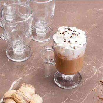 Jogo de Taças para Cappuccino Vidro 6 Peças - 114ml Lyor 6629