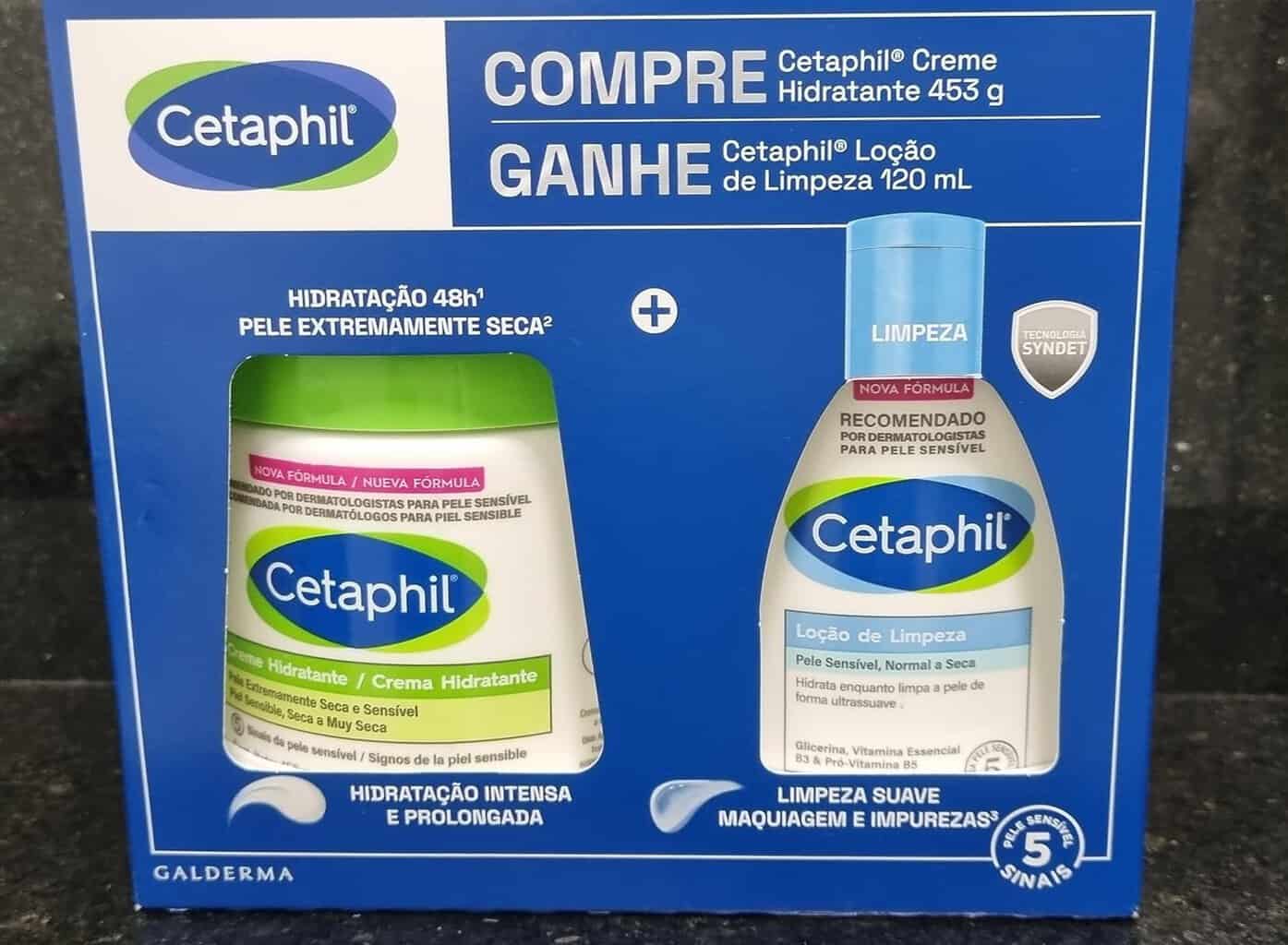 Kit Cetaphil Creme Hidratante 453g + Loção de Limpeza 120mL (Embalagem pode variar)