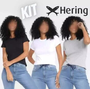 Kit Com 3 Camisetas Femininas Básicas - Hering