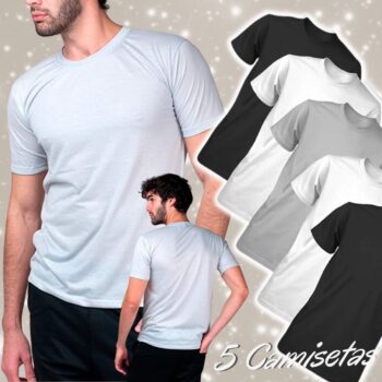 Kit com 5 Camisetas Masculina Dry Fit Part.B