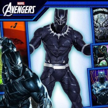 MARVEL Boneco Titan Hero Black Panther, Figura de 30 cm - Pantera Negra - E1363 - Hasbro, Preto