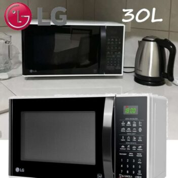 Micro-ondas LG 30L Solo MS3091BC - Branco e Preto