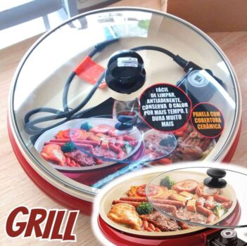 Multi Grill Cadence Ceramic Pan Cadence Vermelho 110v