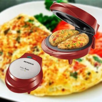Omeleteira Mondial Pratic Omelet 1000W OM-03 Vermelha - 127V