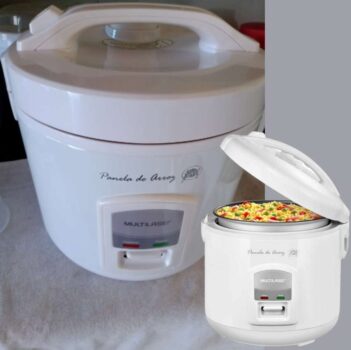 Panela de Arroz Elétrica Gourmet 127V com 400W Capacidade de 5 Xícaras e Indicador de LED Branca Multilaser - CE01