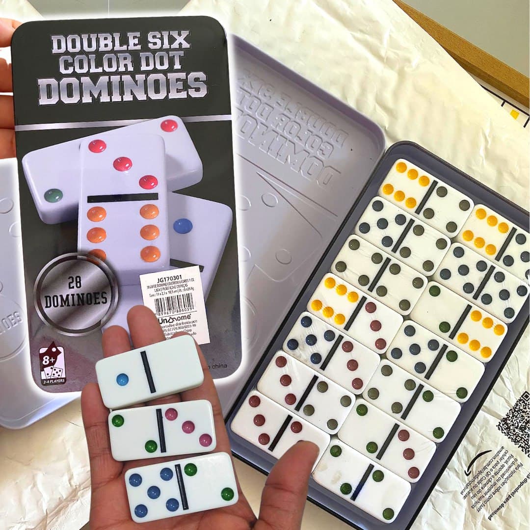 Jogo de Domino na Lata - Caixa de Metal Super Luxo - Domino Osso