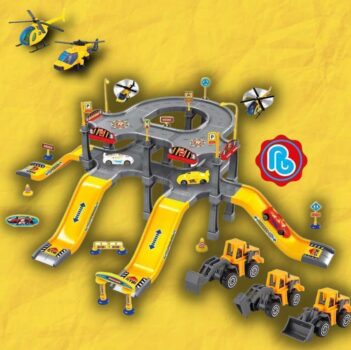 Pista de Carrinhos Helicóptero Double Park Speedster 77 Peças - Polibrinq, PK002