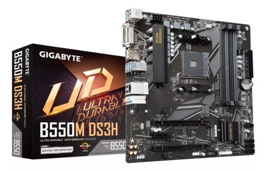 Placa Mãe Gigabyte Para Amd B550m Ultra Durable Ds3h 4xddr4