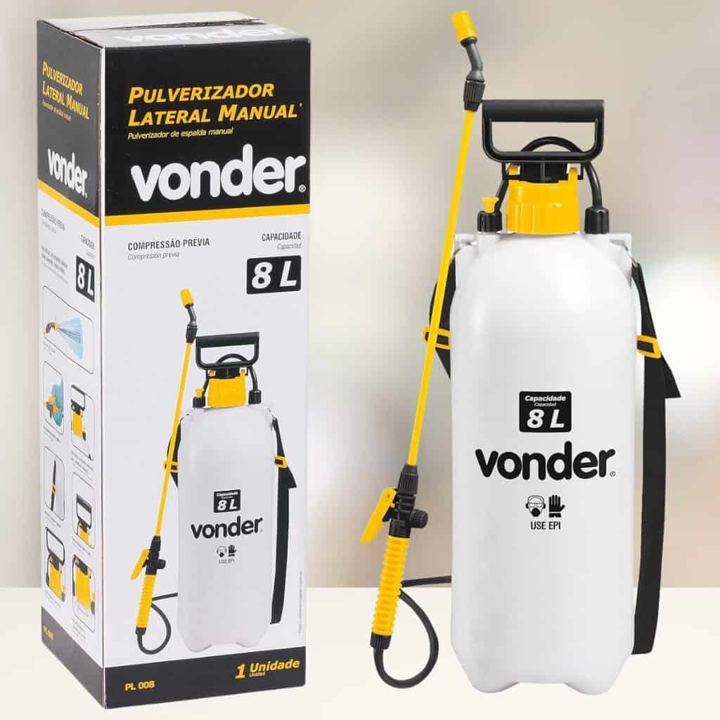 Pulverizador Lateral 8 Litros, Com Compressão Prévia Pl 008 Vonder Vonder