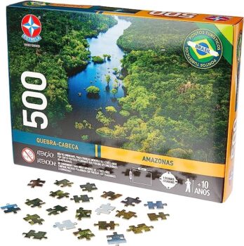 Quebra-cabeça, Amazônia, 500 peças, Brinquedos Estrela, Multicor