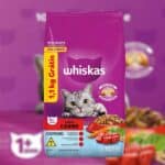 Ração Whiskas Carne Gatos Adultos Castrados 10.1 kg (LEVE 10.1kg PAGUE 9kg)