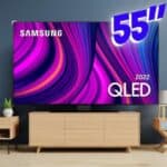 Smart TV 4K Samsung QLED 55" Polegadas, Processador com IA, Alexa built in -55Q80B