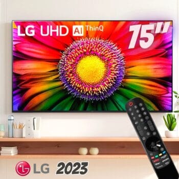Smart TV 75" LG 4K UHD ThinQ AI 75UR8750PSA HDR, Bluetooth, Alexa, Google Assistente, Airplay 2, 3 HDMIs