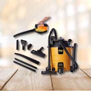 Soprador e Aspirador de Pó e Água Profissional WAP GTW 55 1600W 230 mbar 55 Litros 3 em 1 com Soprador de Folhas Portátil 220V