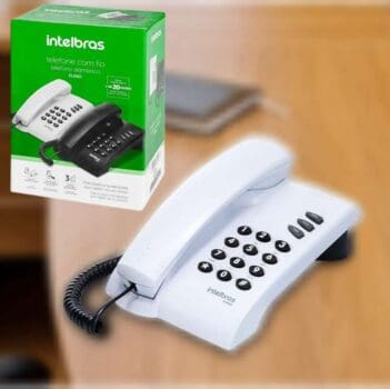 Telefone com Fio Pleno Cinza Ártico Intelbras