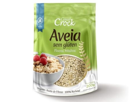 Aveia sem Glúten Flocos Médios Cereal Crock 200g