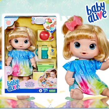 Baby Alive, Boneca Bebê Hora do Suco, Cabelos Loiros