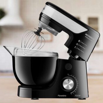 Batedeira Planetária, Mondial, Preto/Inox, 700W, 110V - BP-01P-B