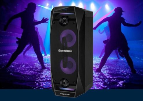 Caixa Amplificada Gradiente Elegance GCA102 com Bluetooth, Rádio FM, Entrada Microfone e USB - 500W