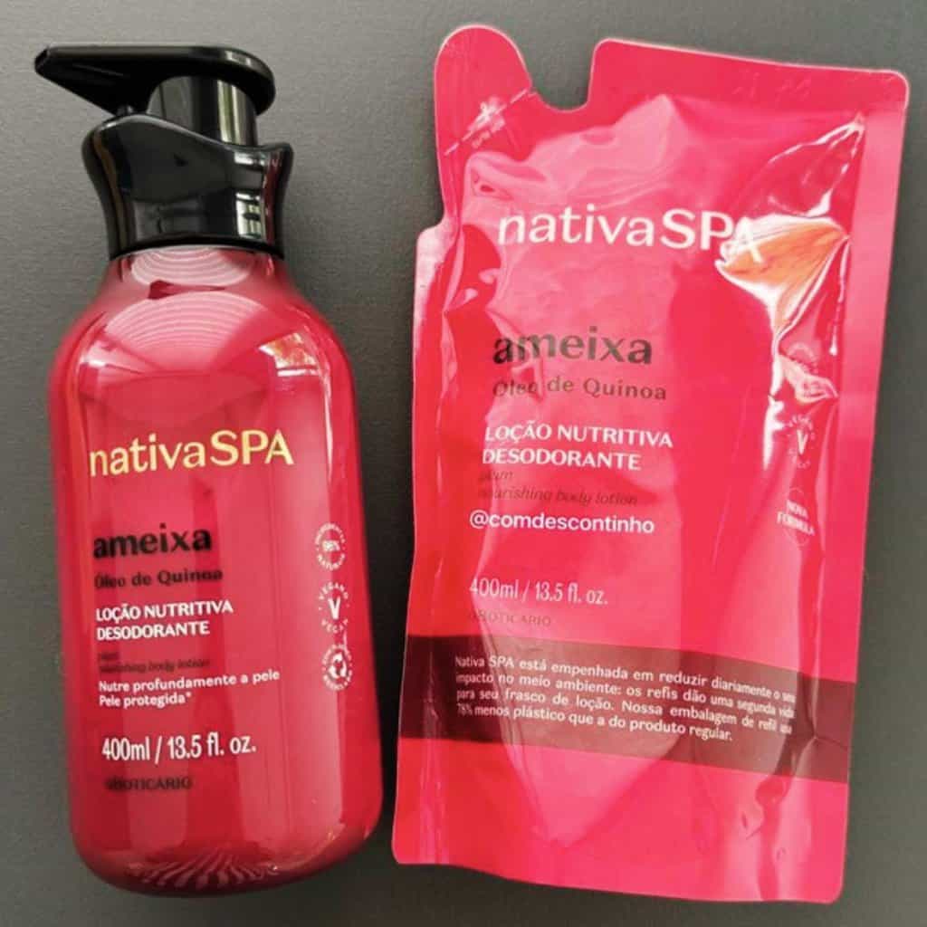 Combo Nativa Spa Ameixa: Loção Corporal 400ml + Refil 400ml