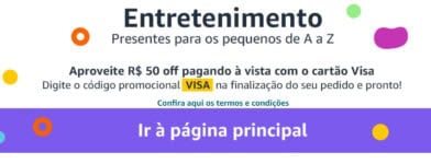 Cupom de R$ 50 com o cartão Visa