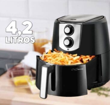 Fritadeira Air Fry Sem Óleo EOS Chef Gourmet EAF42P, 4.2L, 1500W, 127V, Preto - B166818