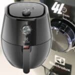 Melhores promoções Fritadeira Elétrica sem óleo Electrolux Airfryer 4L 8 receitas pré-sugeridas desligamento automático cesto removível 1400W EAF30 grafite 220v