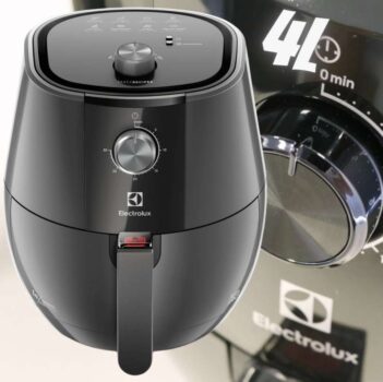Fritadeira Elétrica sem óleo Electrolux Airfryer 4L 8 receitas pré-sugeridas desligamento automático cesto removível 1400W EAF30 grafite 220v