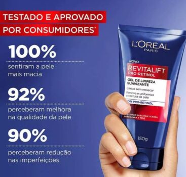 Gel De Limpeza Facial L'oréal Paris Revitalift Retinol, 150g Momento de aplicação Dia/Noite Tipo de pele Todo tipo de pele