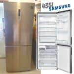 Geladeira Inverter Frost Free Samsung Duplex Inverse BAROSA com Smart Sensor e Rack para Vinho RL4353RBASL 435L Inox Look
