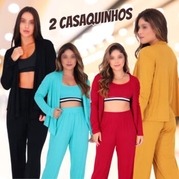 Kit 2 Casaquinhos Viscose Flora