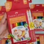 Lápis de Cor Ecolápis Triangular Jumbo 12 Cores + 2 Lápis Jumbo 2B, Faber-Castell