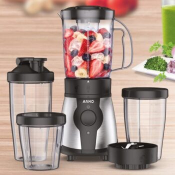 Liquidificador Arno Actimix To Go Inox com Jarra Portátil Limpa Fácil com Lâminas Removíveis LQ01