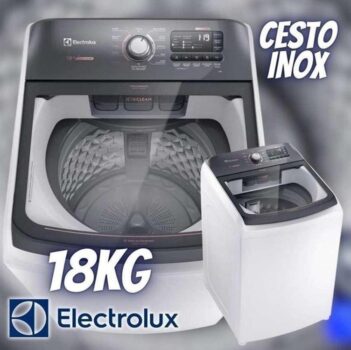 Máquina De Lavar 18kg Electrolux Brancacesto Inox Lei18 Cor Branco 110V