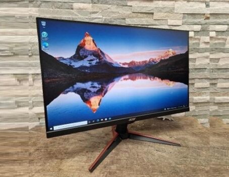 Monitor Gamer Acer Nitro5 QG240Y S3bipx Tela 23.8” resolução Full HD LED VA 180Hz 1Ms Tecnologia AMD FreeSync, HDR10 cor sRGB 95% DisplayPort, HDMI (2.0) e saída de áudio