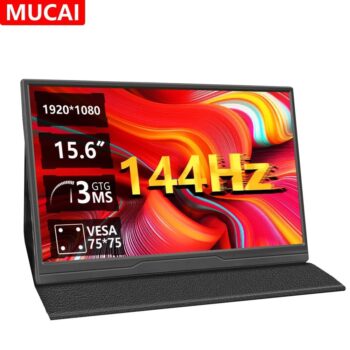 Monitor Portátil Mucai, 15.6", IPS, Full HD, 144Hz